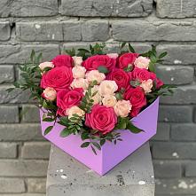 Цветочная композиция из Розы в коробке в Горноуральский