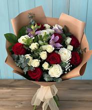 Букет цветов из:  Розы и Альстромерии #REPLACE_PRED# Горноуральский