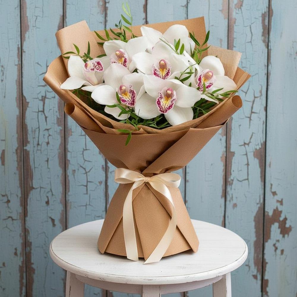 Букет цветов из: Орхидеи и Розы в Горноуральский