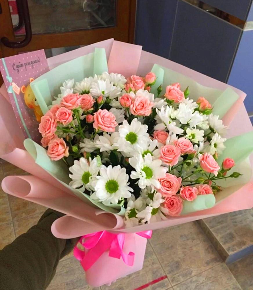 Букет цветов из: Розы и Хризантемы в Горноуральский