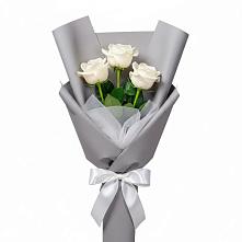 Букет 3 белые розы #REPLACE_PRED# Горноуральский
