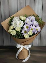 Букет цветов из:  Хризантемы и Розы в Горноуральский