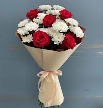 Букет цветов из:  Розы и Хризантемы в Горноуральский