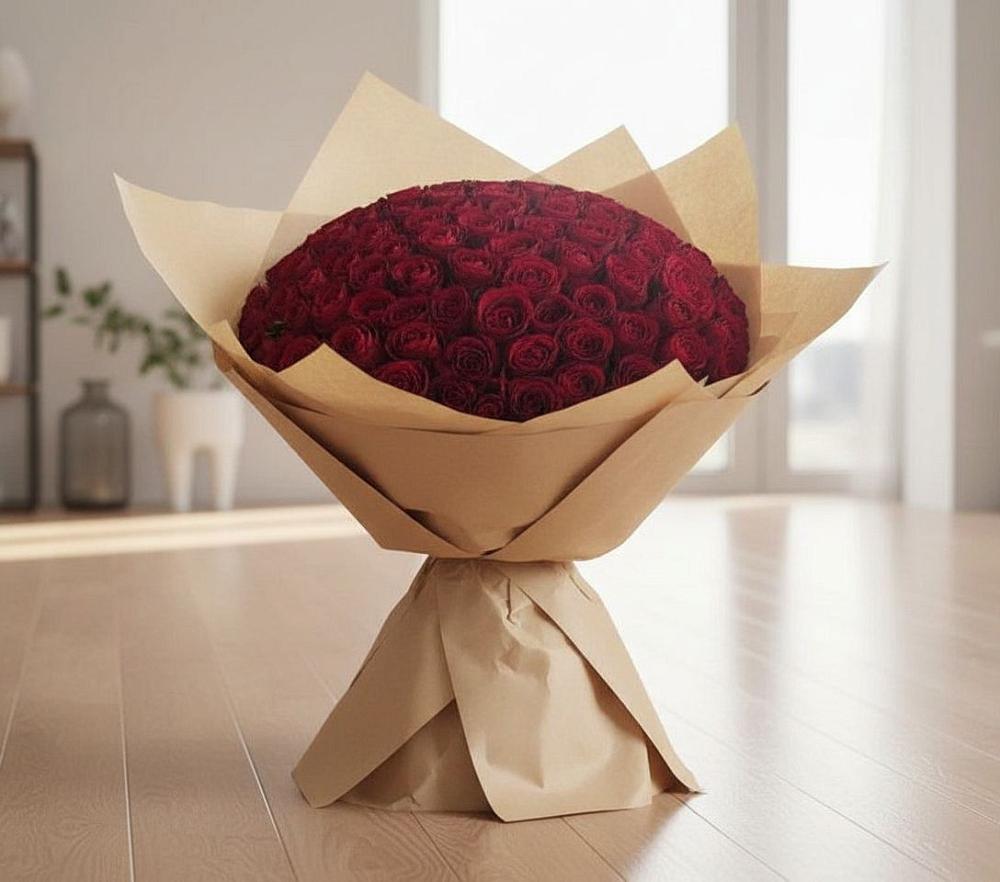 Букет 101 Красная роза в Горноуральский