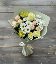 Букет цветов из:  Альстромерии, Розы и Хризантемы в Горноуральский