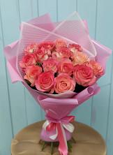 Букет 15 Розовых роз Равель в Горноуральский