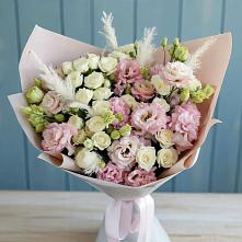 Букет цветов из:  Альстромерии и Розы #REPLACE_PRED# Горноуральский